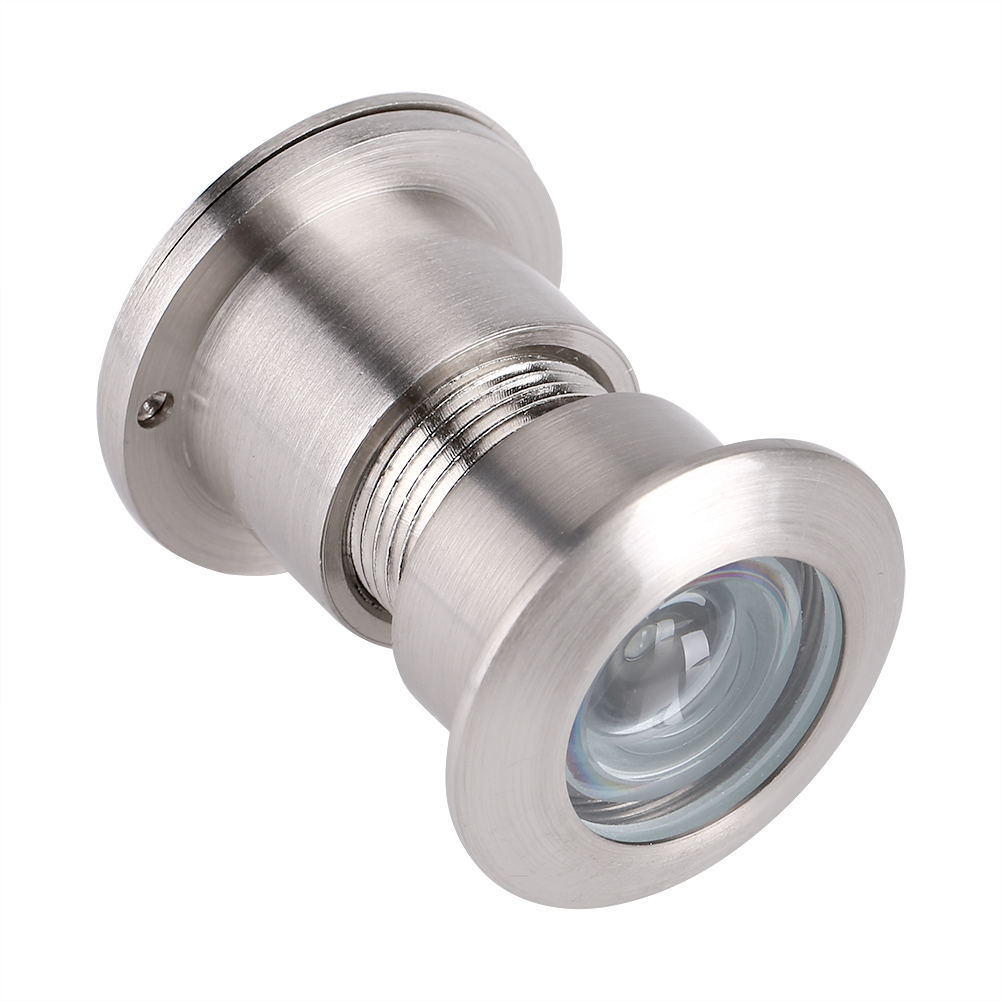 28-mm-türspion Mit Verstärkter Sichtschutzabdeckung, Oberfläche In Gebürstetem Chrom
