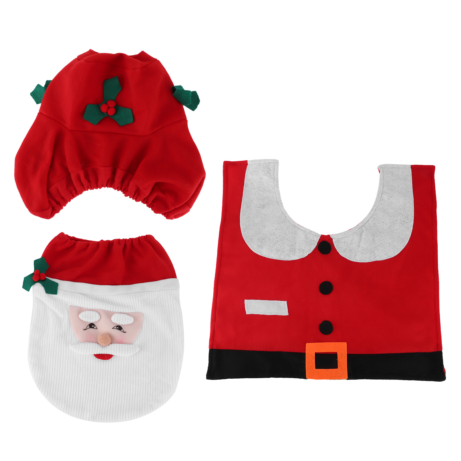 Weihnachtliches Wc-sitzbezug-set, Dekorative Badematte, Heimdekoration