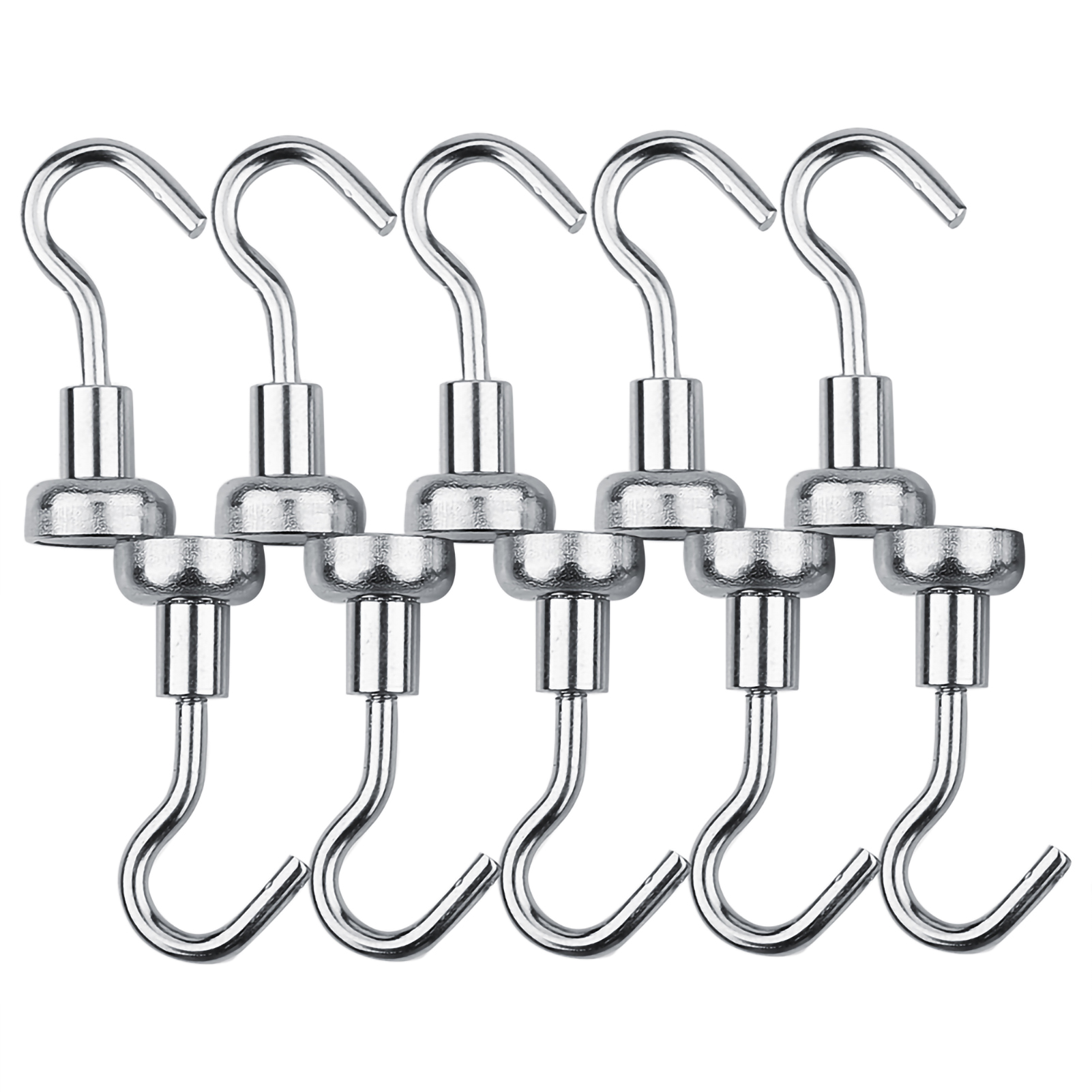 Packung Mit 10 Robusten 16-mm-magnethaken Für Optimale Innenraumorganisation.