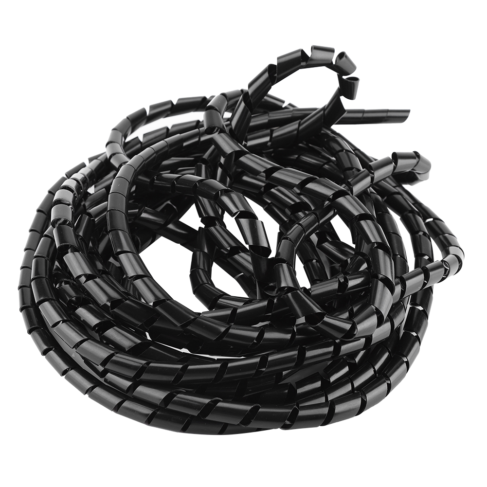 Spiralkabelaufwickler, Kabelschutz Und -organisation Für Zuhause Und Büro, 10 Mm (schwarz)