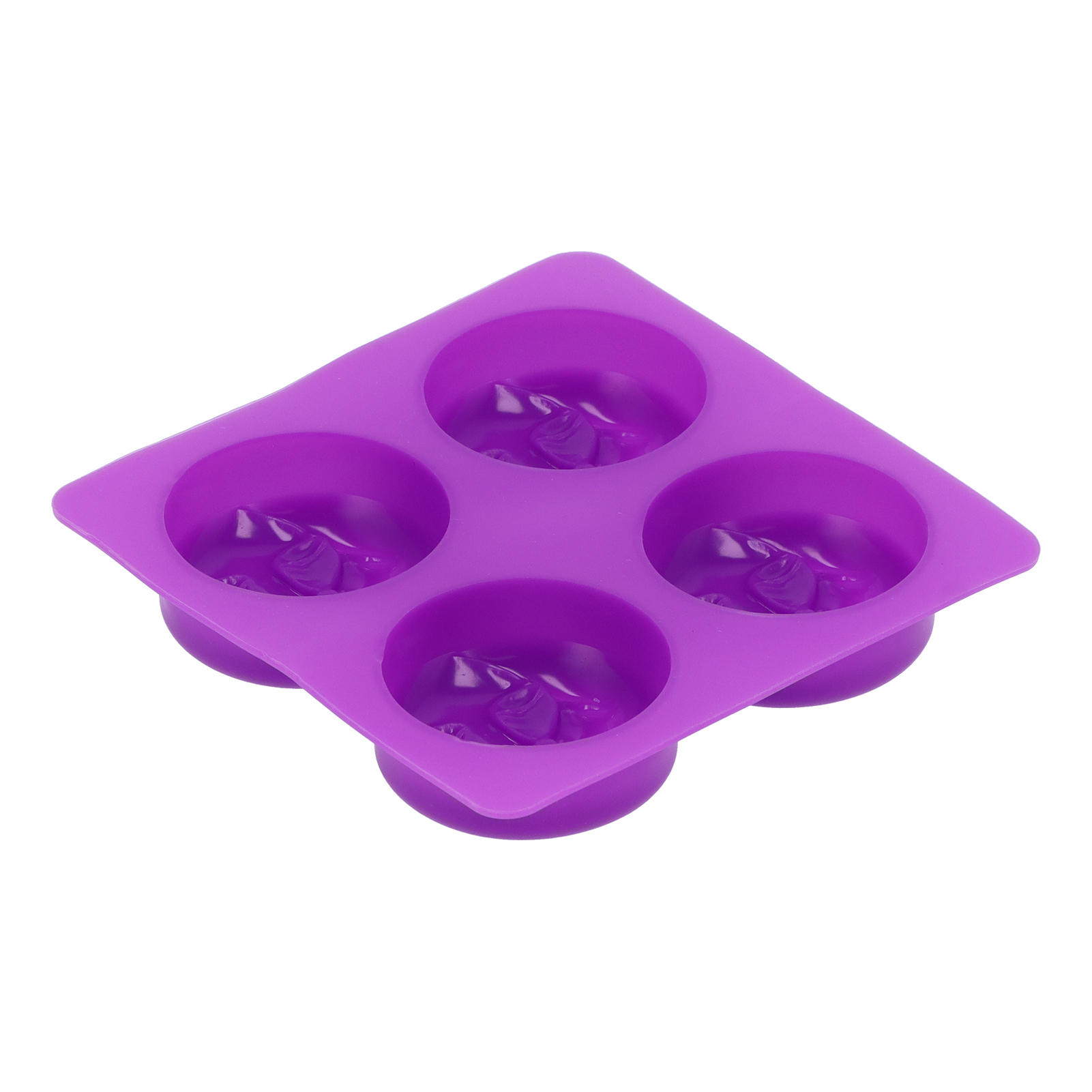 Runde, Mondförmige Silikonform Mit 4 Fächern Für Selbstgemachte Seife, Ideal Für Die Küche.