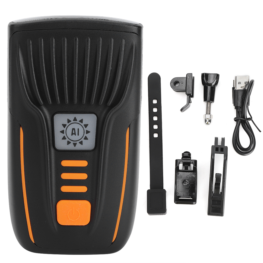 Intelligente Induktions-frontleuchte Für Mountainbikes, Wasserdicht, Usb-wiederaufladbare Taschenlampe.