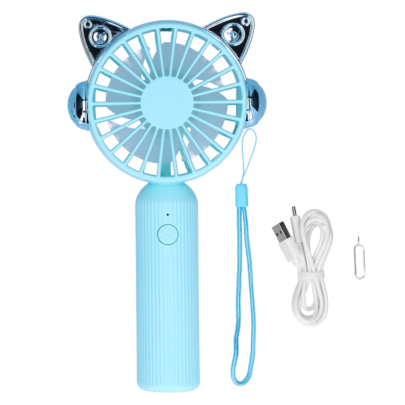 Tragbarer, Per Usb Aufladbarer Mini-taschenventilator Für Büro, Klassenzimmer, Studentenwohnheim, Bibliothek