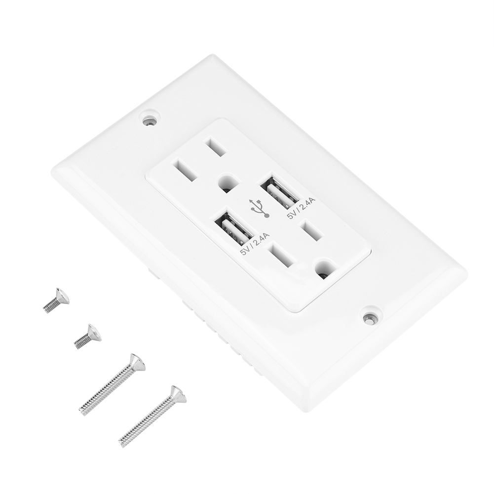 Usb-wandladegerät Mit Überspannungsschutz, Dual-usb-anschluss-steckeradapter, Ladestation