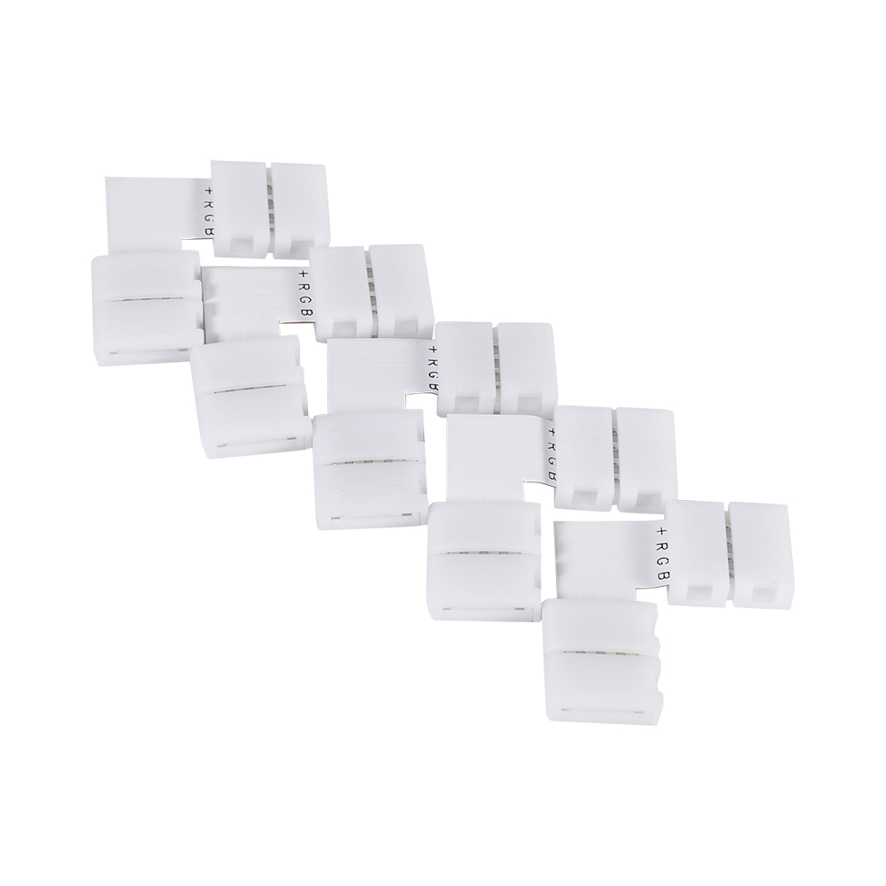 Packung Mit 5 Lötfreien L-förmigen Eckverbindern, 4 Pins, 10 Mm, Für 5050 Rgb-led-streifen