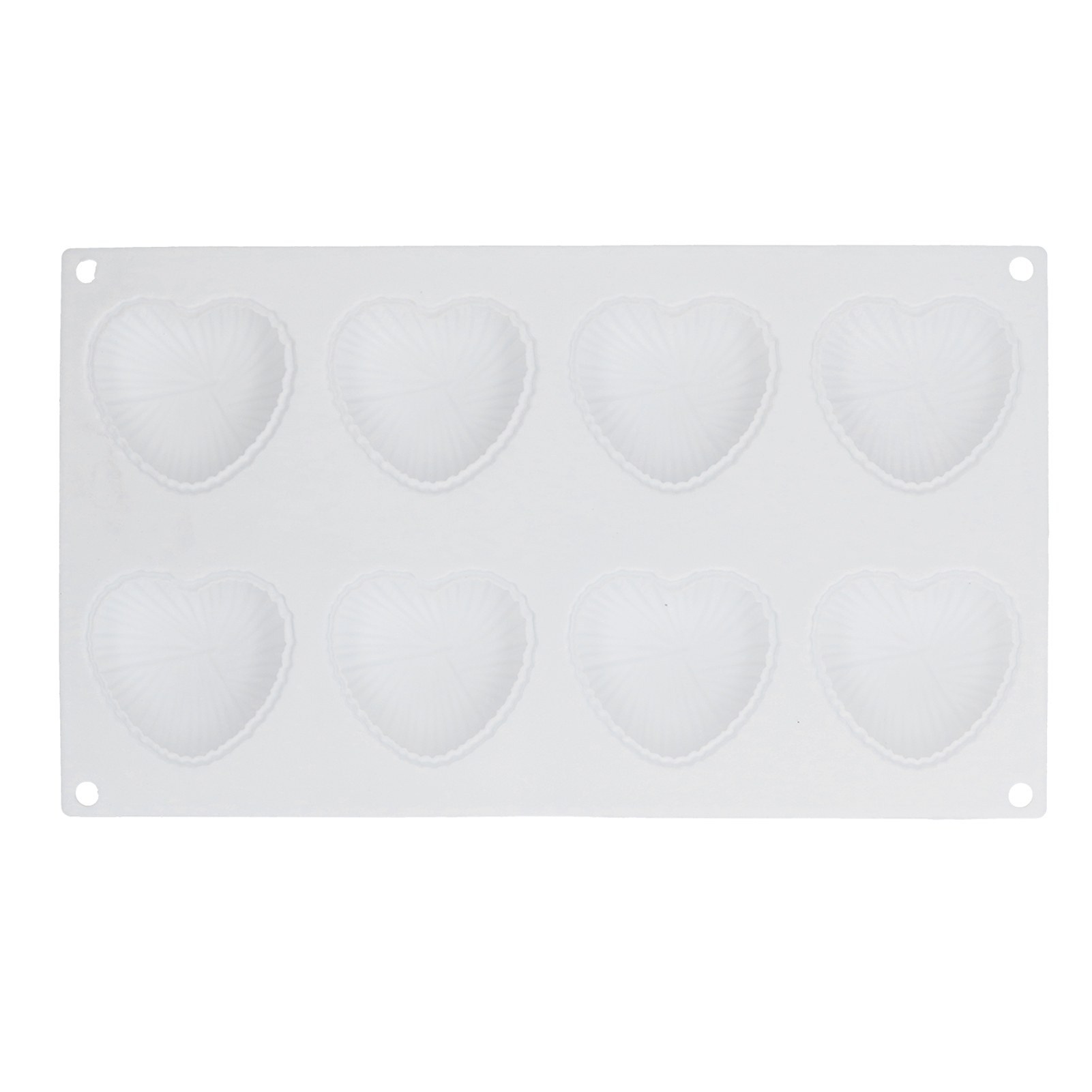Herzförmige Silikonform Mit 8 Fächern Für Mousse-kuchen, Back- Und Kochutensil.