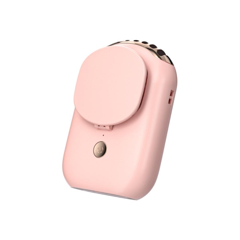 Leiser, Wiederaufladbarer Mini-nackenventilator Mit Usb-anschluss, Integriertem Kosmetikspiegel Und 3 Einstellbaren Geschwindigkeitsstufen, Ideal Zum Spazierengehen, Angeln Und Für Fitnessaktivitäten.
