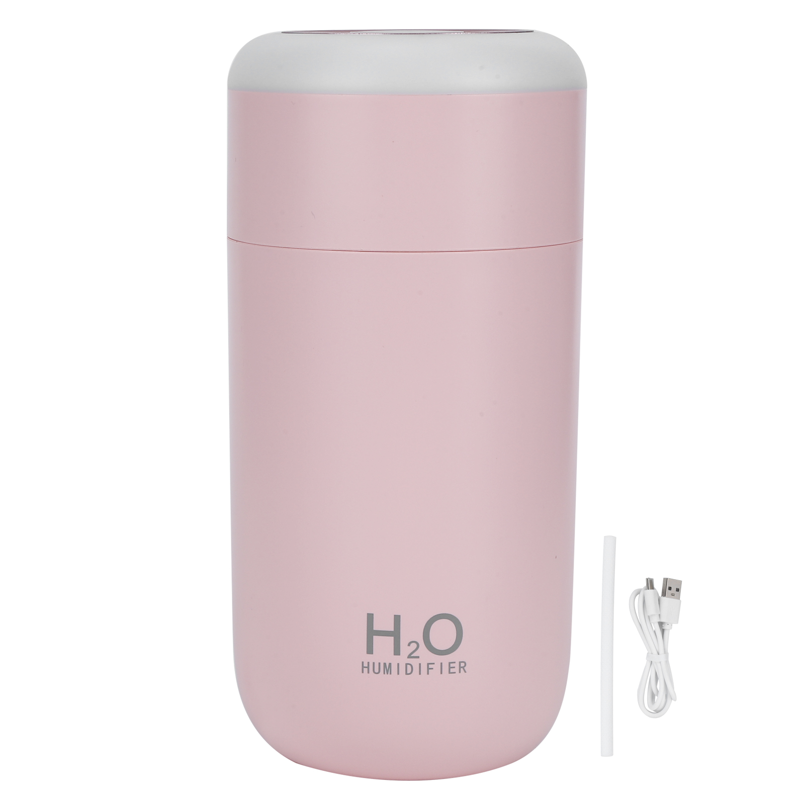 Tragbarer Mini-luftbefeuchter-diffusor Mit Usb-anschluss (350 Ml), 7 Lichtfarben, Timer Und Automatischer Abschaltfunktion (rosa).