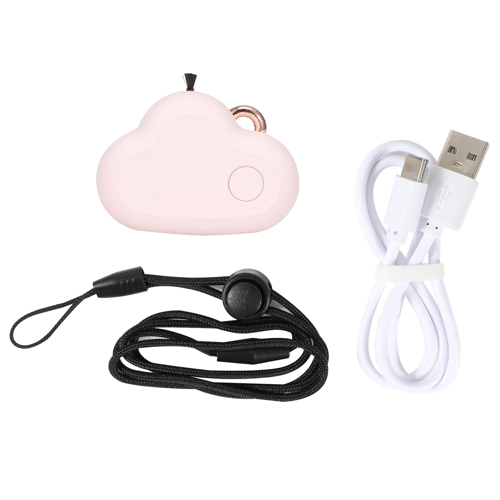 Mini Tragbarer, Hängender Negativ-ionen-luftreiniger, Niedlich Und Leise, Usb-aufladbar, Rosa.