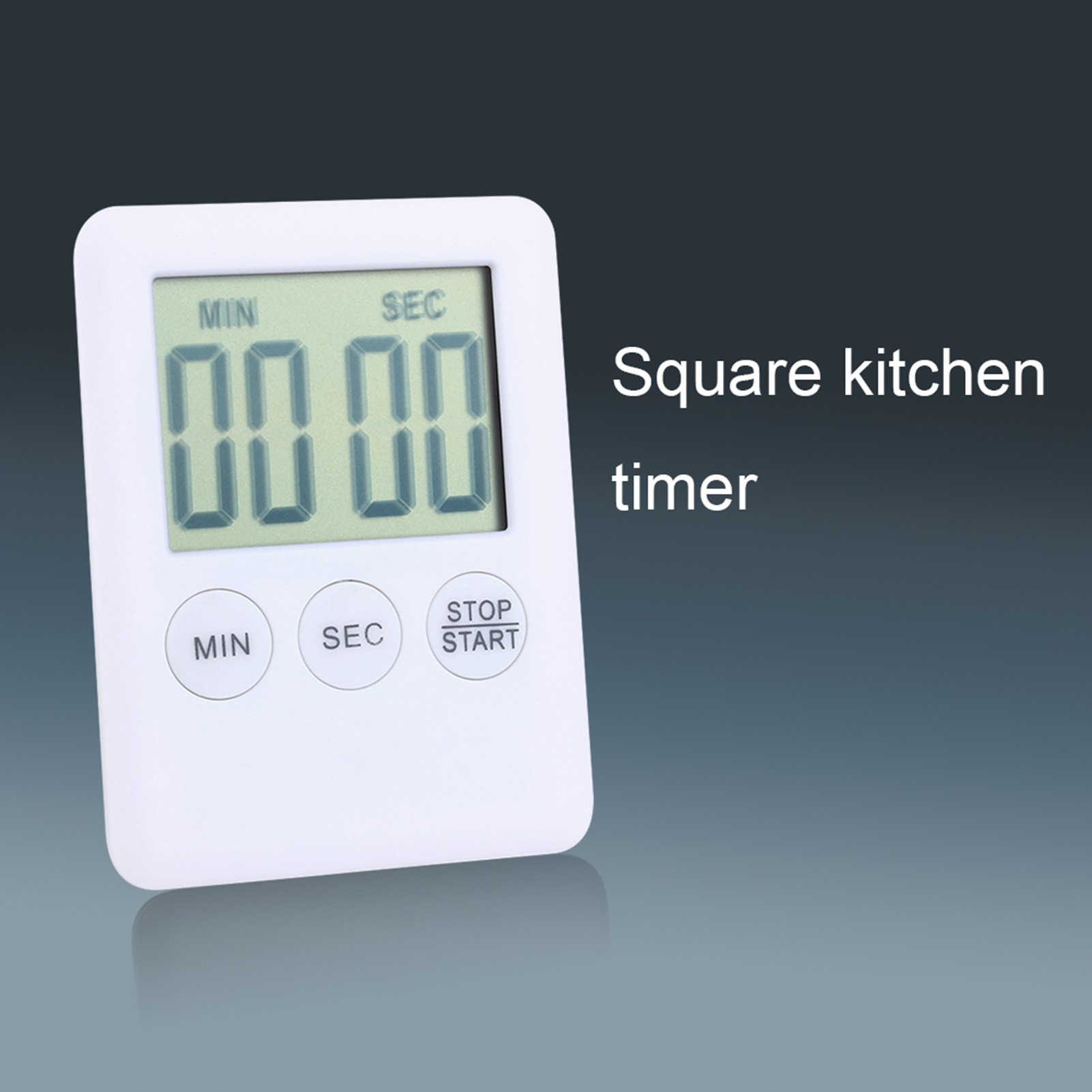 Großer Digitaler Küchentimer Mit Lcd-display, Alarmfunktion Und Magnet, Weiß.