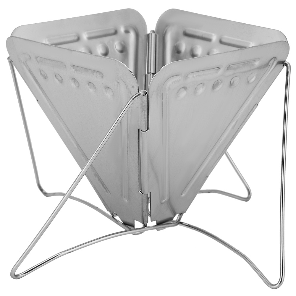 Faltbarer Und Tragbarer Edelstahl-kaffeekocher Für Campingausflüge Mit Integriertem Kaffeefilterhalter.