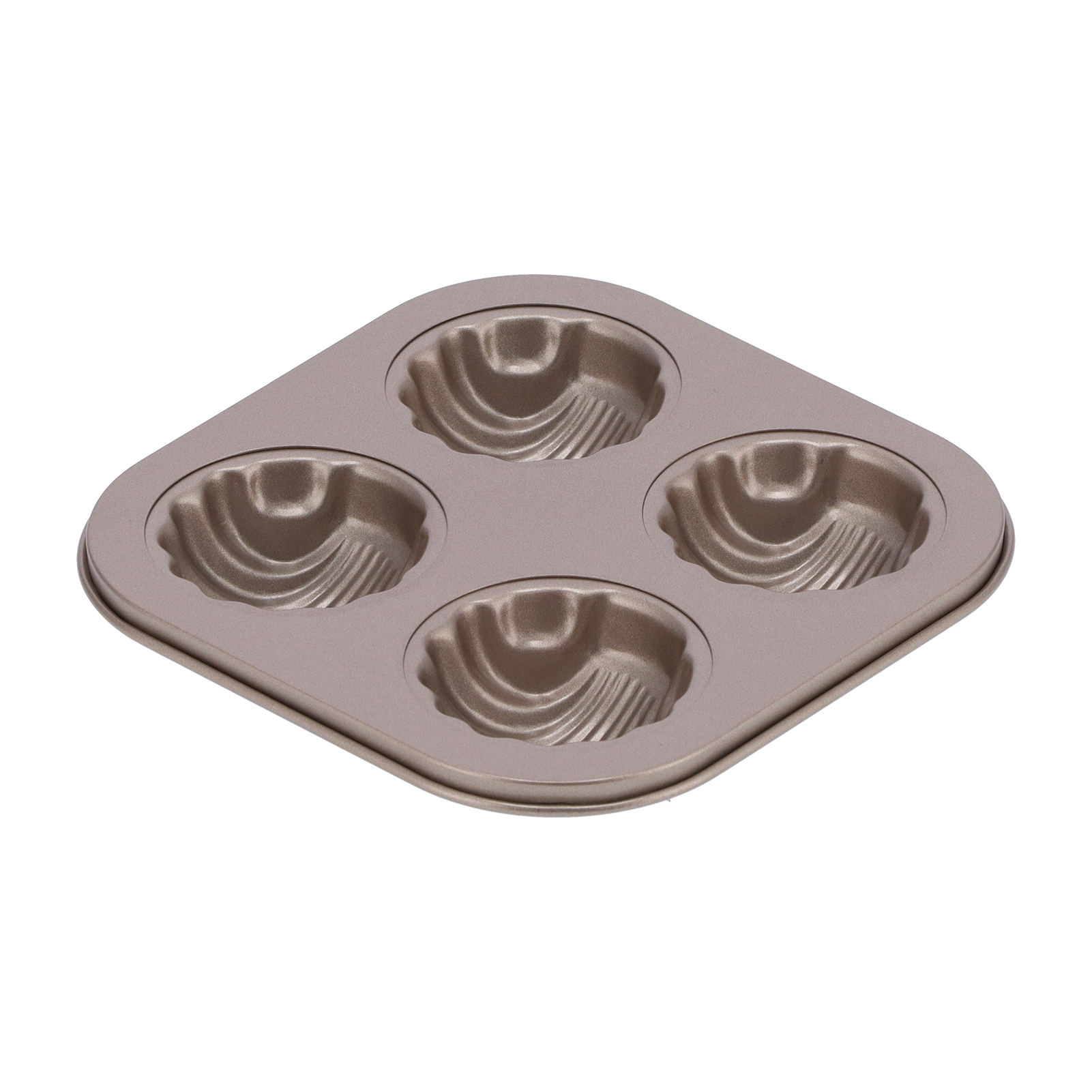 Mini-muffinform Mit 4 Mulden, Viereckig, Antihaftbeschichtet, Aus Robustem Kohlenstoffstahl, Mikrowellengeeignet (tiefe Backform)