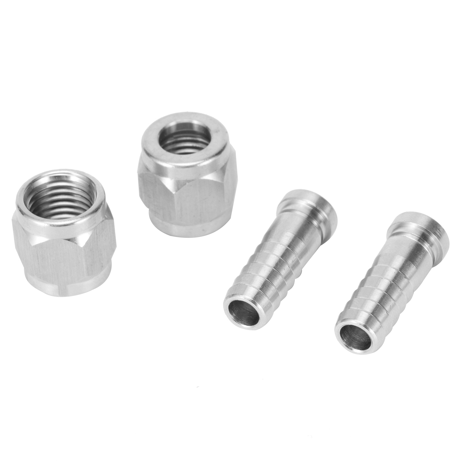 Set Mit 2 Edelstahl-schlauchverbindern 8 Mm (1/4" Und 5/16") Für Kugel- Und Verriegelungsbolzenkupplungen Zum Heimbrauen