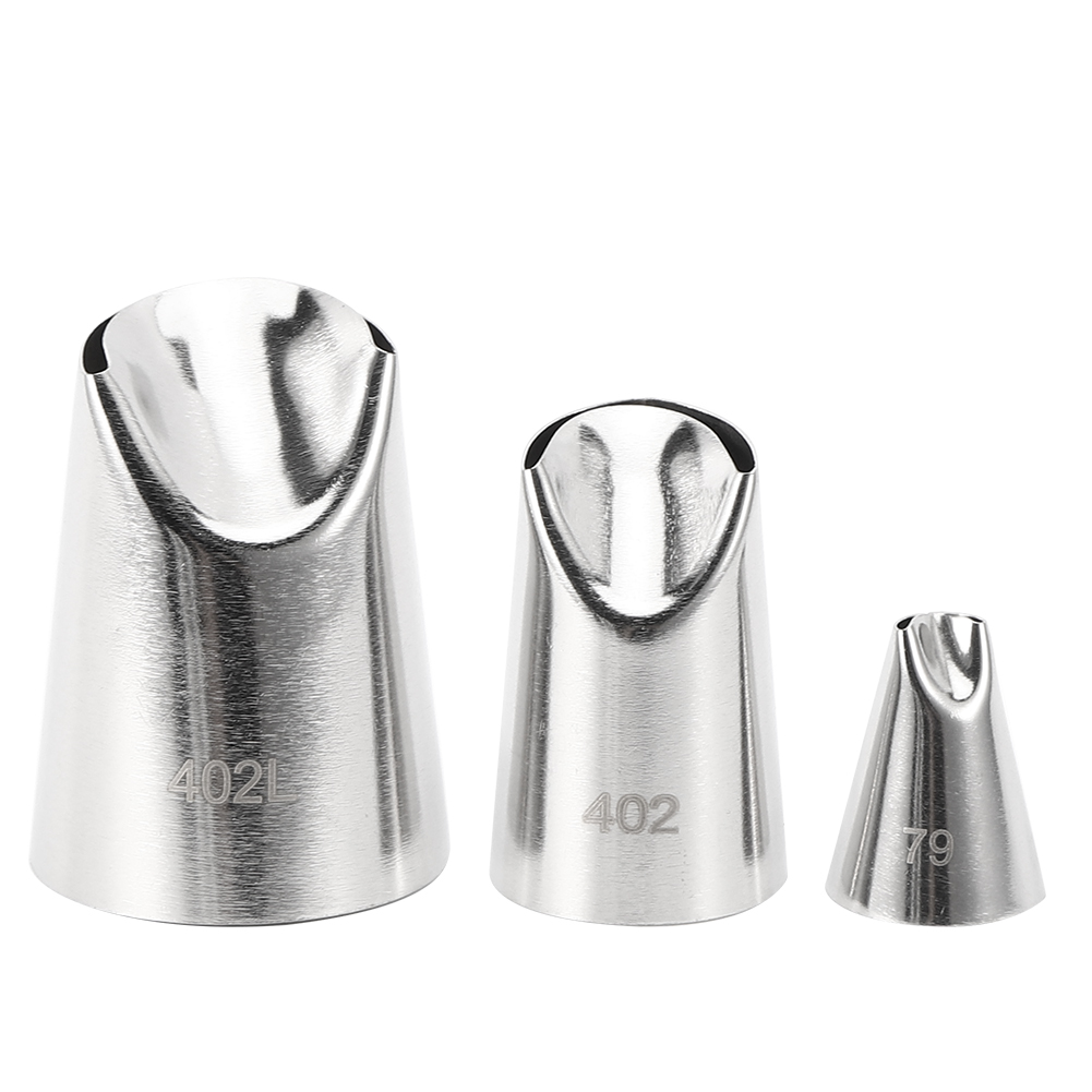 Set Mit 3 Spritztüllen Aus Edelstahl Für Kekse Und Kuchen.