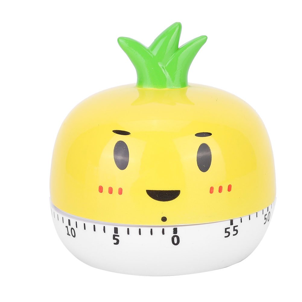 Manueller Mechanischer Küchentimer Mit Alarm Und Countdown-timer, Cartoon-stil, Gelb