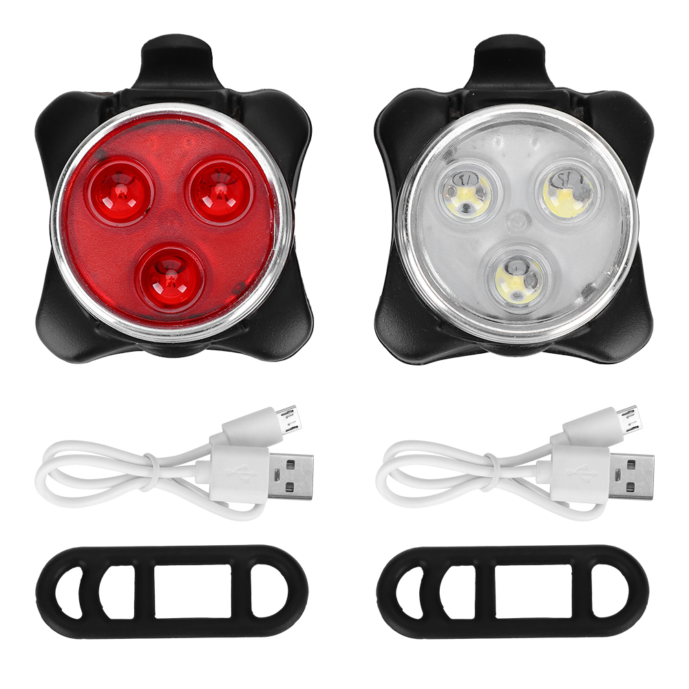 1 Paar Wiederaufladbare, Wasserdichte Led-fahrradrücklichter Per Usb Für Nächtliches Radfahren