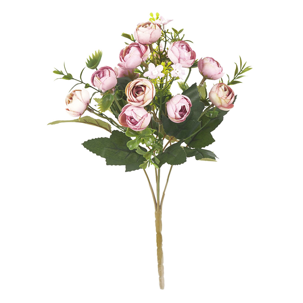 Künstliche Kamelie Mit 5 Zweigen Und 13 Realistischen Seidenblüten, Pflegeleicht, Hellviolette Künstliche Blumendekoration Für Hochzeiten, Geburtstage Und Partys.