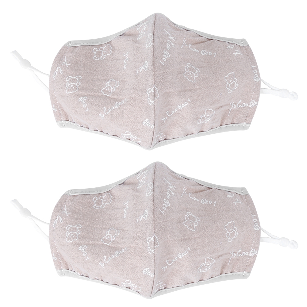 Packung Mit 2 Atmungsaktiven Und Waschbaren Staubschutzmasken Für Erwachsene (männer Und Frauen), Gelber Aufdruck.