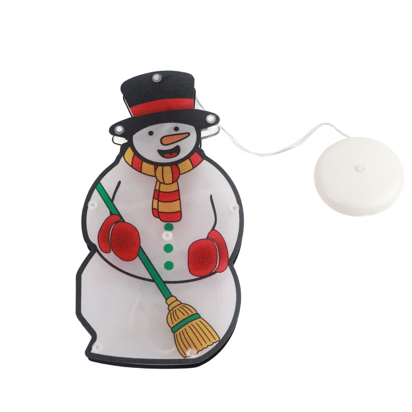 Beleuchteter Weihnachtsschneemann, Led-fensterleuchte Mit Saugnapf Für Eine Festliche Atmosphäre