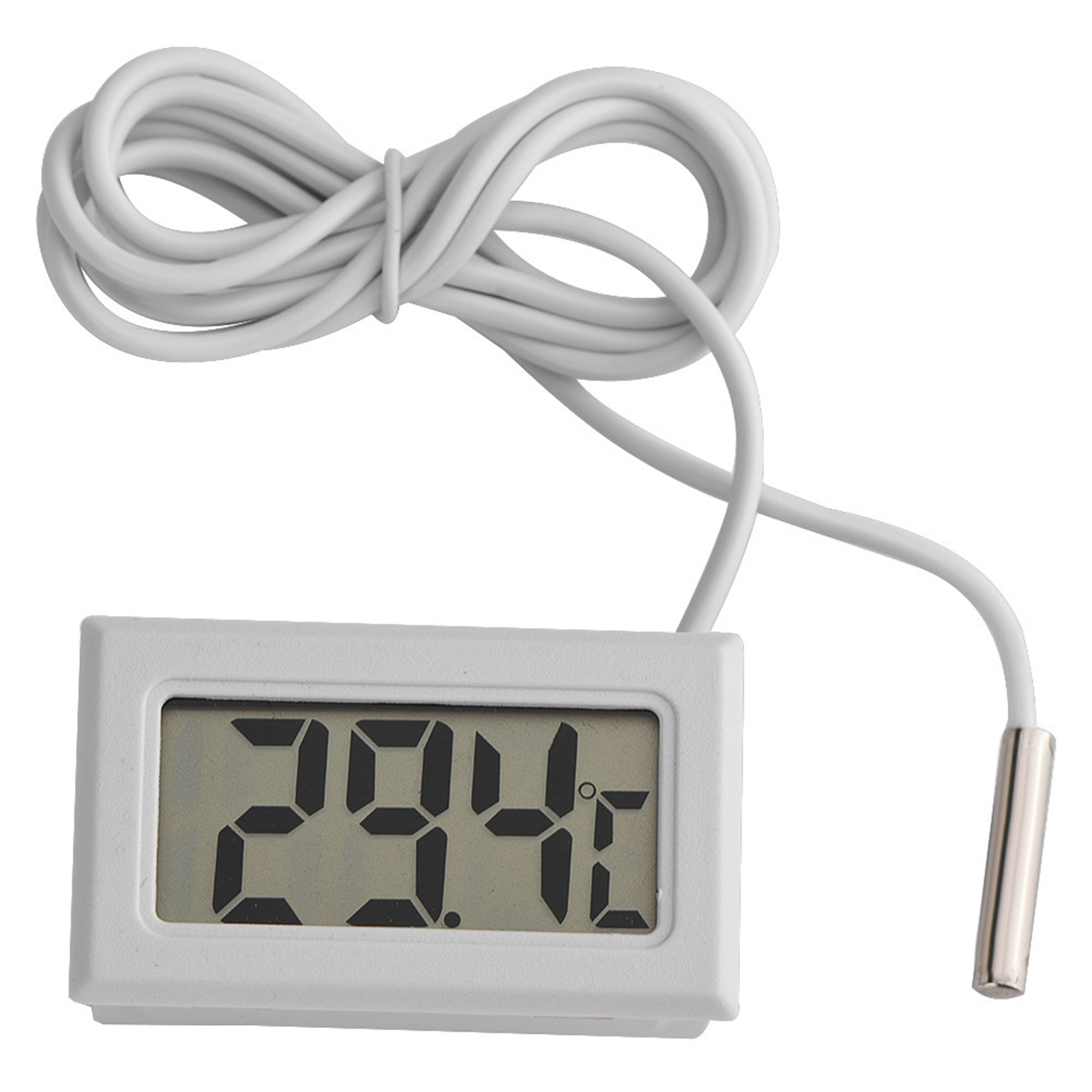 Digitales Mini-thermometer Mit Led-anzeige, Sonde Und Lcd-bildschirm.