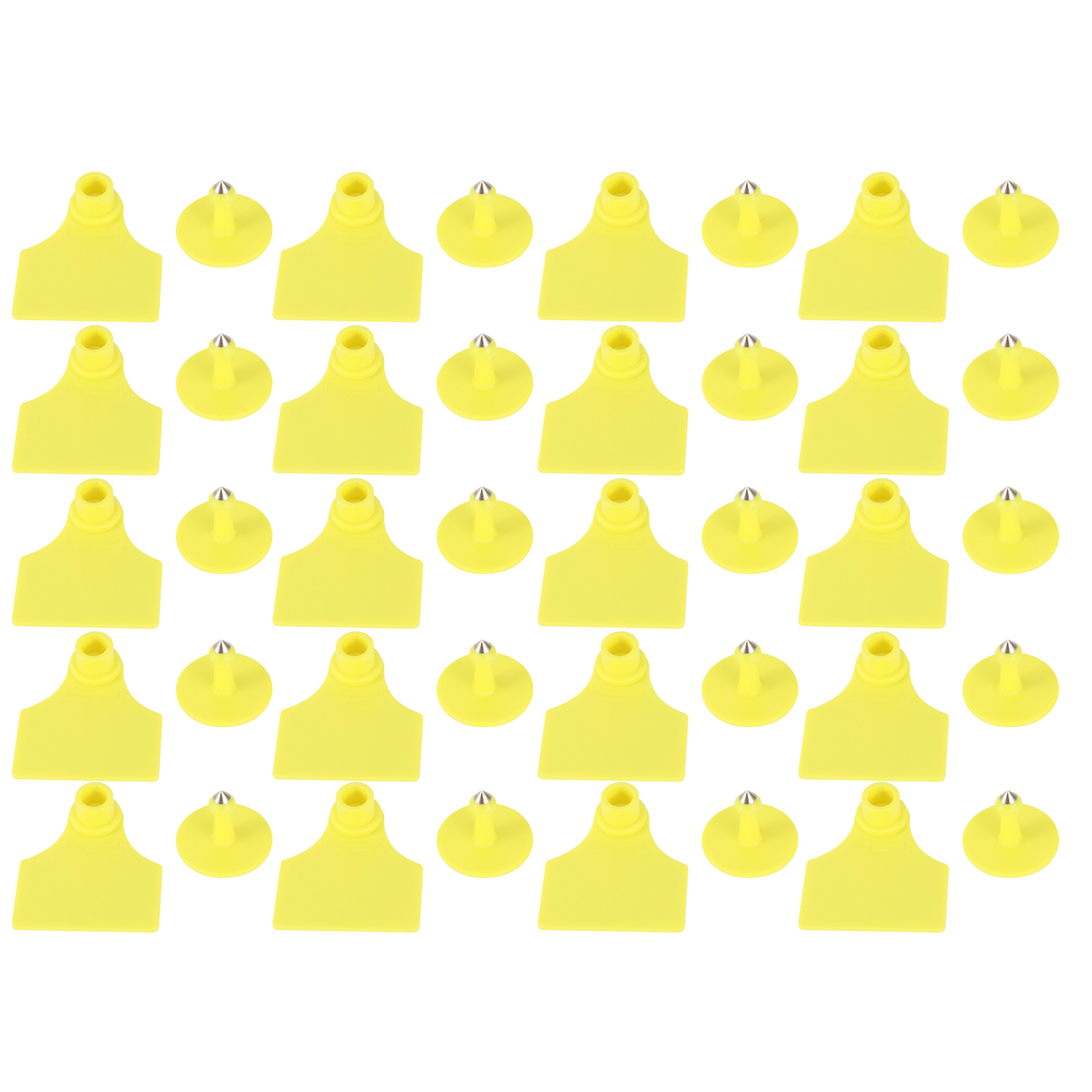 Packung Mit 20 Leeren Ohrmarken Zur Kennzeichnung Von Nutztieren (ziegen, Schafe, Rinder, Kühe, Schweine) – Landwirtschaftlicher Bedarf – Abmessungen: 5,1 X 4,3 Cm