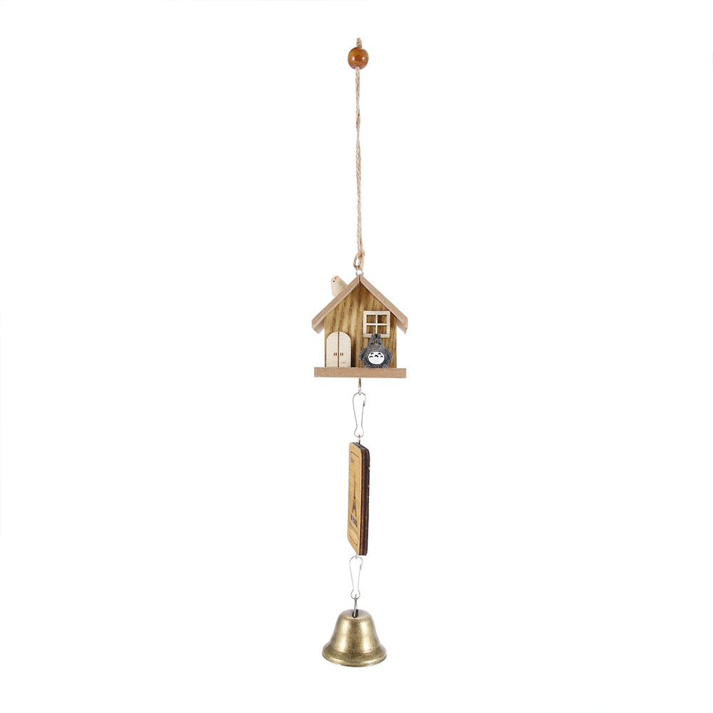 Windspiel, Röhrenförmiges Musikalisches Windspiel Im Japanischen Chalet-stil, Perfekt Als Geschenk Für Den Außenbereich (holzfarbe)