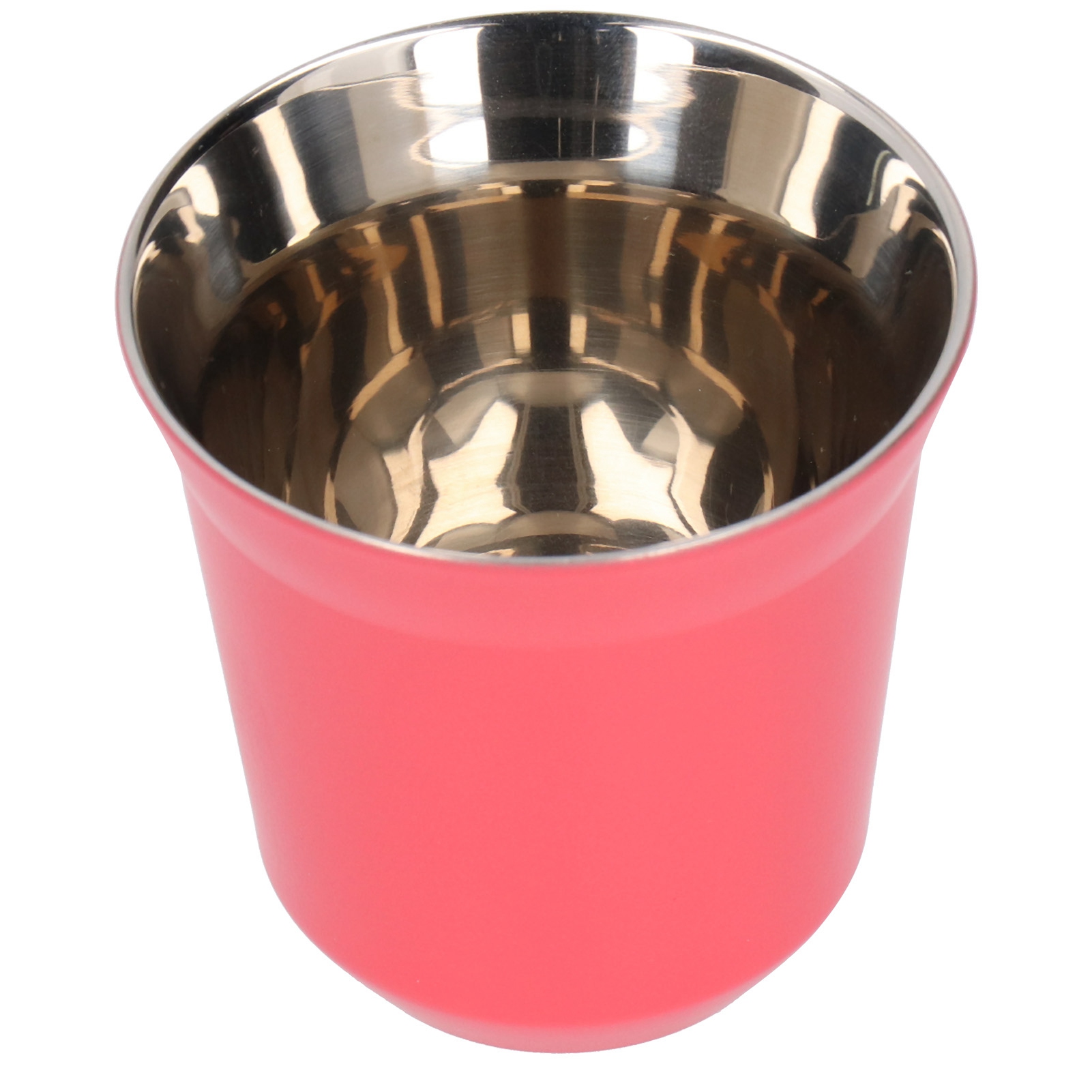 Tragbarer Kaffeebecher Aus Edelstahl 304, 80 Ml, Rosarot, Ideal Für Camping Und Reisen.