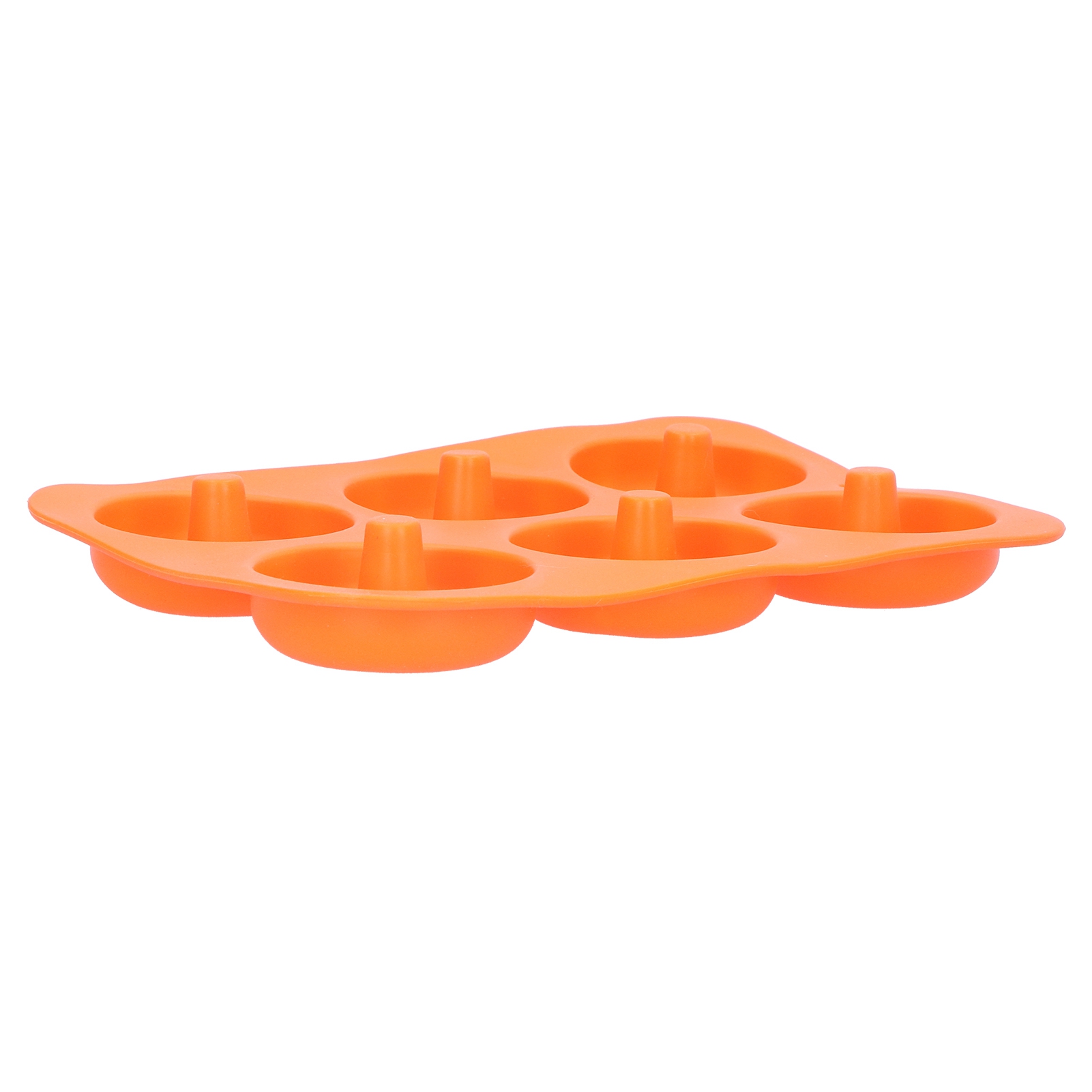 Silikon-donutform Mit 6 Fächern, Antihaftbeschichtet, Rund, Für Schokoladenkuchen, Backofen-backform (orange)