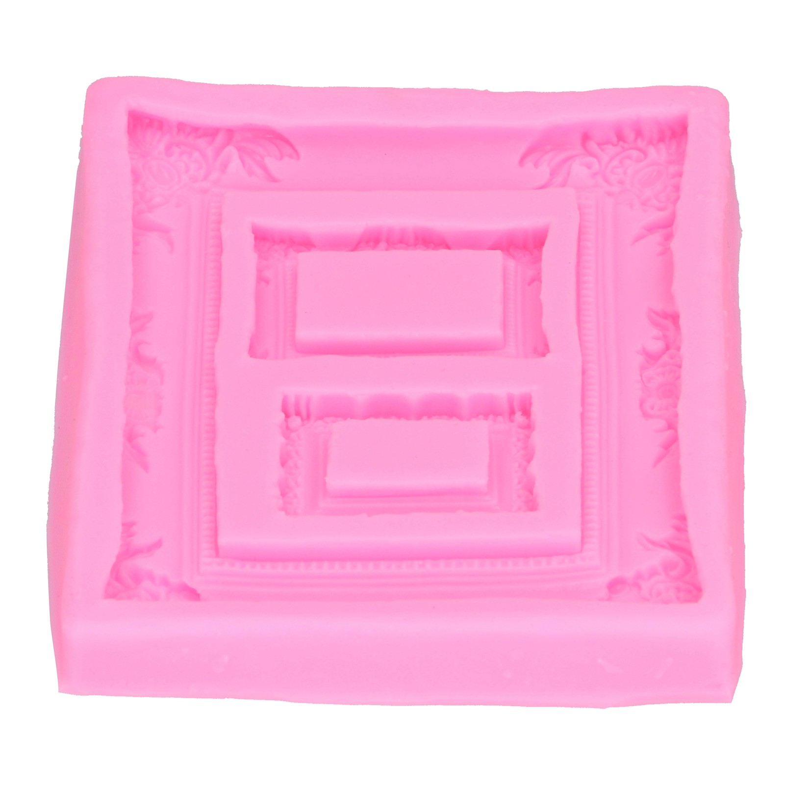 Silikonform Für Retro-fotorahmen, Dekorationswerkzeug Für Fondant, Kuchen, Schokolade Und Modelliermasse, Rosa