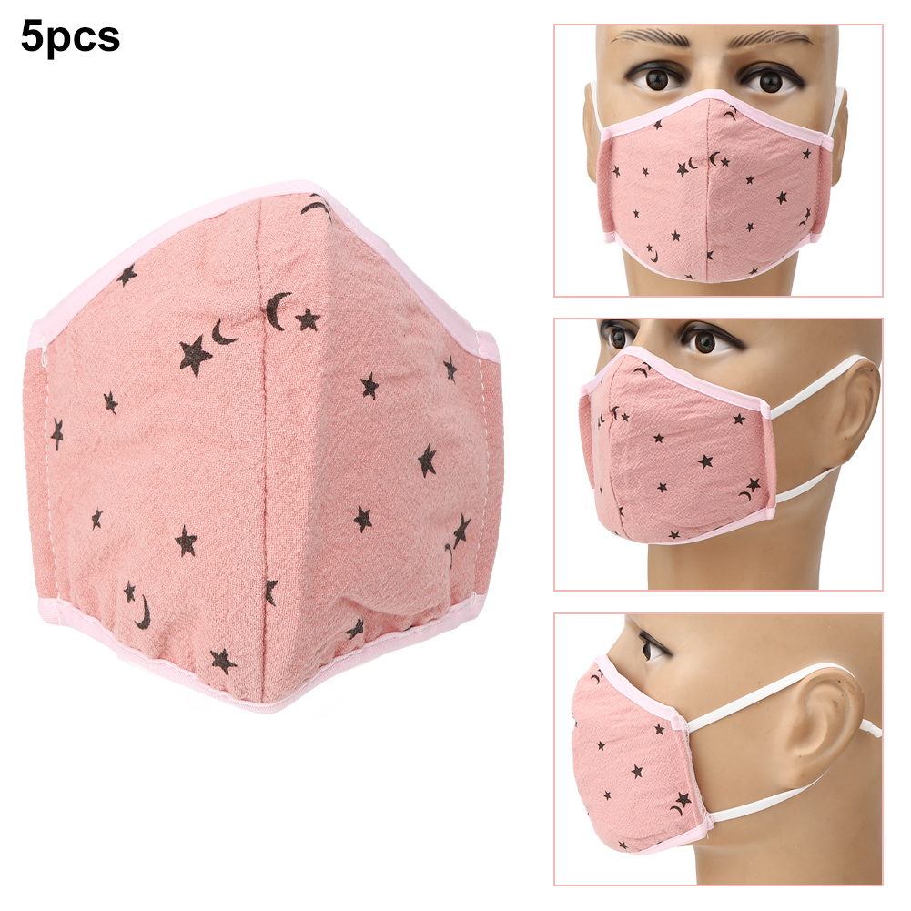 5er-packung Beschlagfreie, Waschbare Und Atmungsaktive Gesichtsmasken Für Kinder, Koreanisch Rosa