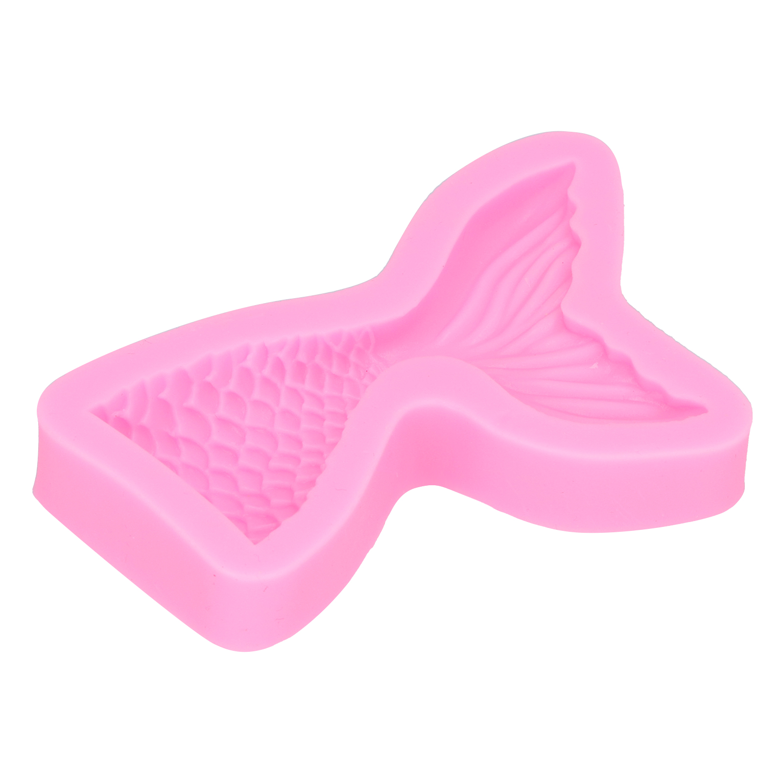 Silikonform In Fischschwanzform, Für Fondant Und Schokolade, Gebäckwerkzeug Zum Dekorieren Von Kuchen, Rosa, Große Größe (11 X 8 X 2 Cm).