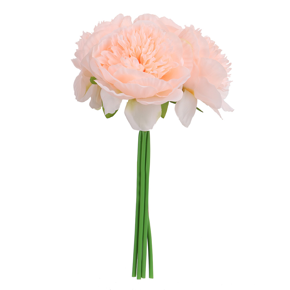 Künstliche Pfingstrose, Unechte Pfingstrose, Seidenpfingstrose, Brautstrauß (rosa)