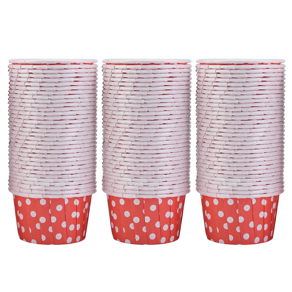 100 Runde Rote Papier-muffinförmchen, Ideal Zum Backen Von Kuchen Und Muffins Zu Hause, Für Partys Und Hochzeiten.