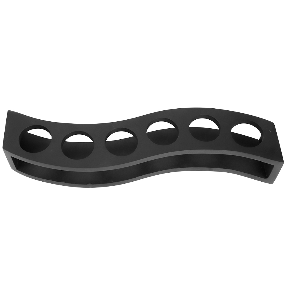 Schwarzer Weinglashalter Aus Holz Mit 6 Löchern, Ideal Für Zuhause, Bar, Restaurant Oder Hochzeiten (schwarz, S-förmig).