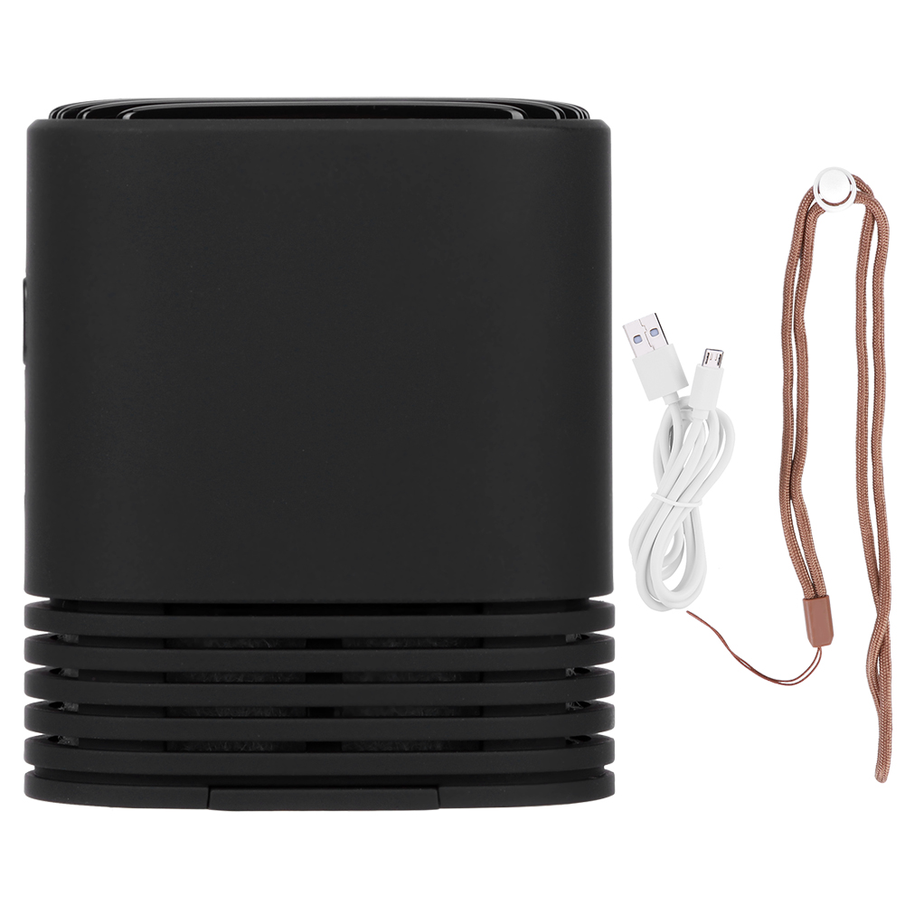 Tragbarer Luftreiniger Mit Negativen Ionen, Usb-aufladbar, Zum Tragen Um Den Hals. Entfernt Formaldehyd Und Feinstaub (pm2,5). Schwarz.