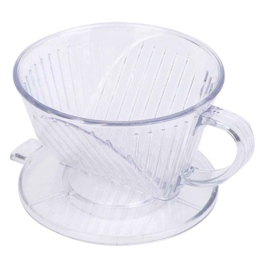Konische Kaffeetasse Mit Filter, Wiederverwendbarem Filterhalter Und Servierbecher (transparent, Größe S)