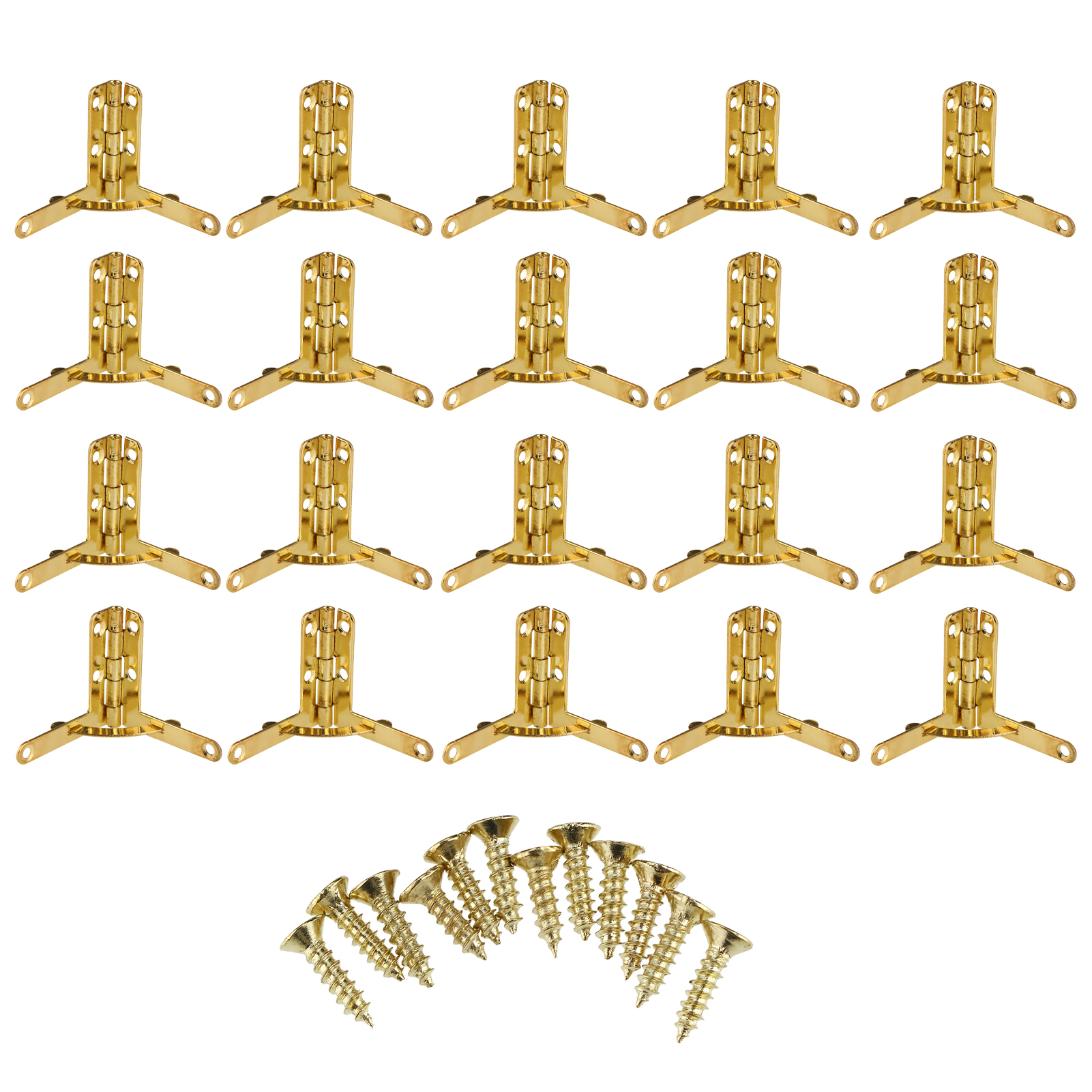 20 90°-winkelfederbänder Für Kleine Schmuckkästchen, Weinkisten, Uhrenkästchen, Holzdeckel (gold)
