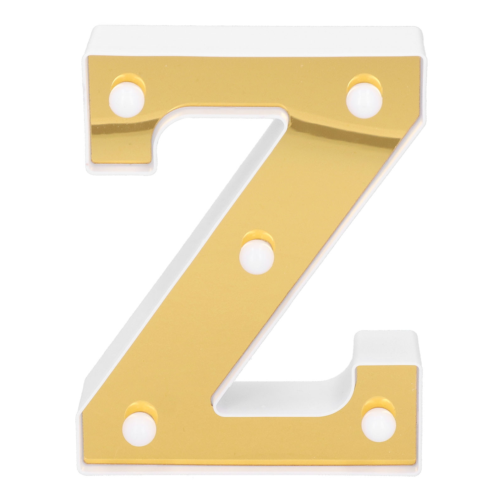 Goldene Led-lampe In Z-form, Buchstaben Des Alphabets, Dekoration Für Hochzeiten, Partys Oder Weihnachten, Warmweiß