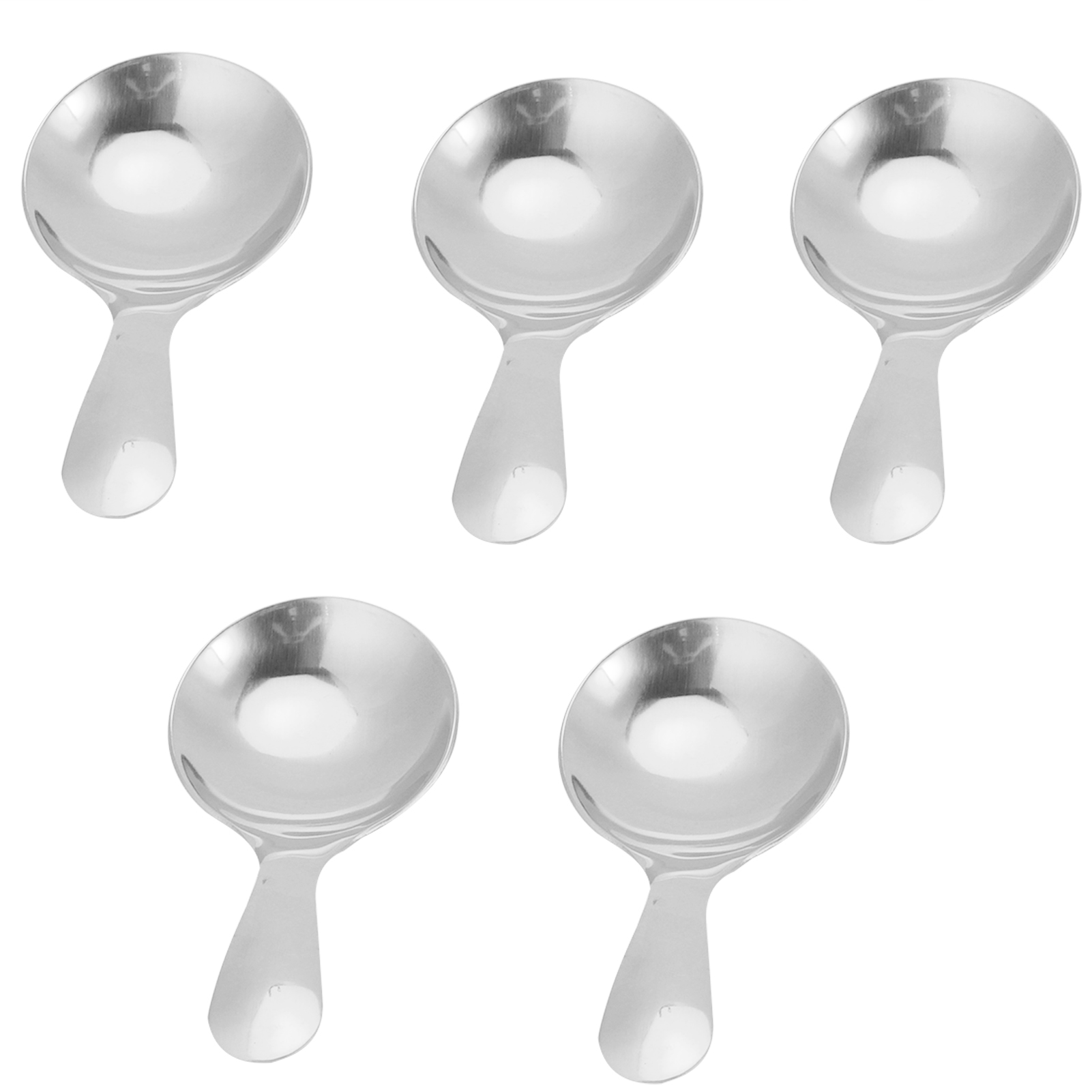 Set Aus 5 Eiscremelöffeln, Teelöffeln Und Dessertlöffeln Aus Edelstahl 304, Silberne Küchenutensilien
