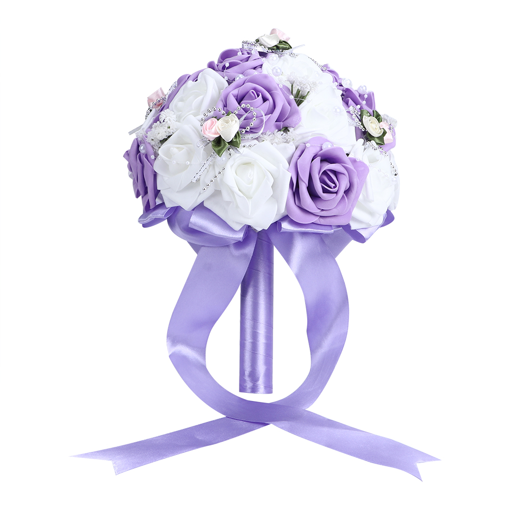 Künstlicher Brautstrauß, Künstliche Braut Mit Blume, Dekoration, Hochzeitsartikel, Lila