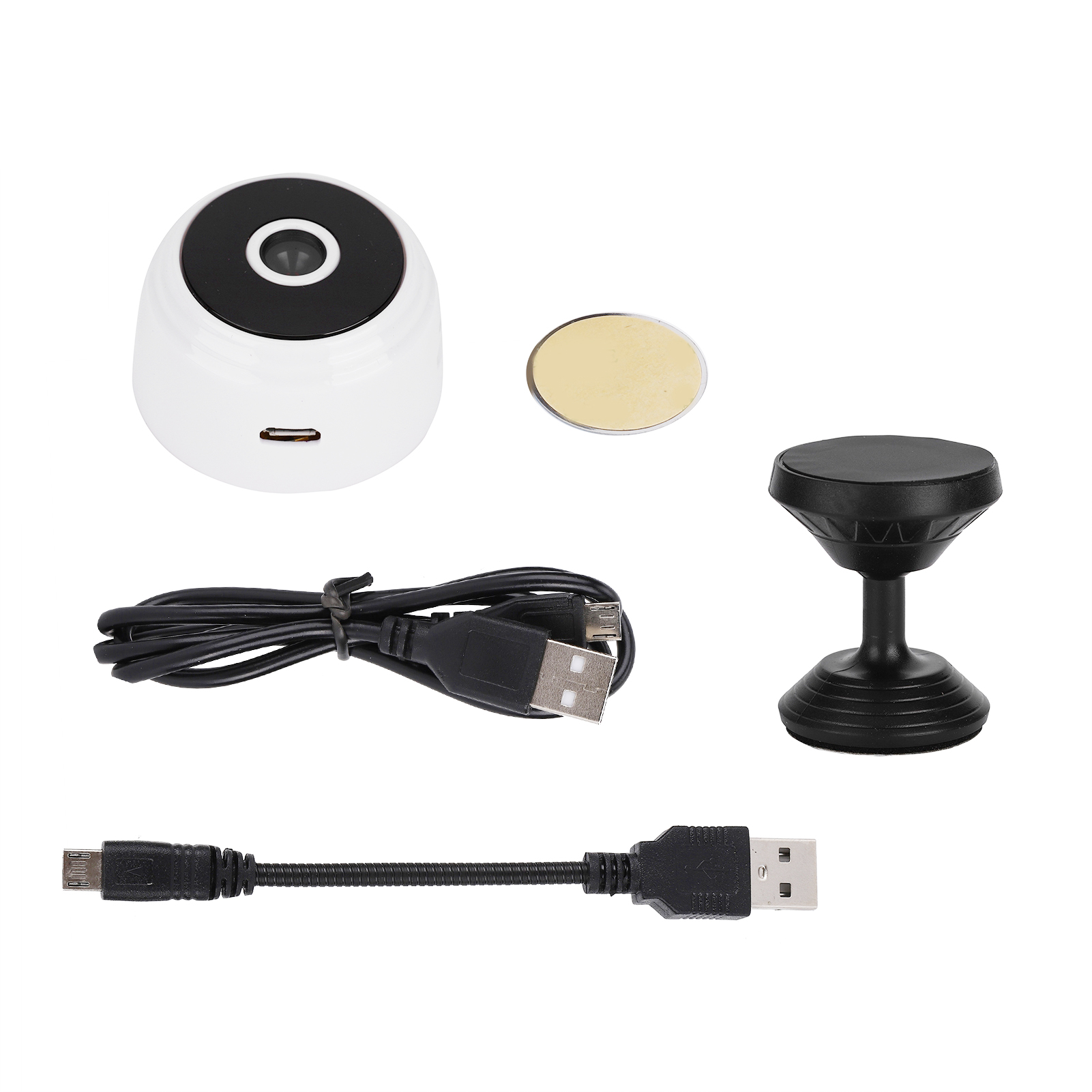 Mini-wlan-kamera A9 Mit 1080p-infrarot-nachtsicht, Fernüberwachung Per App, Drahtlosem Heimüberwachungssystem, Weiß.
