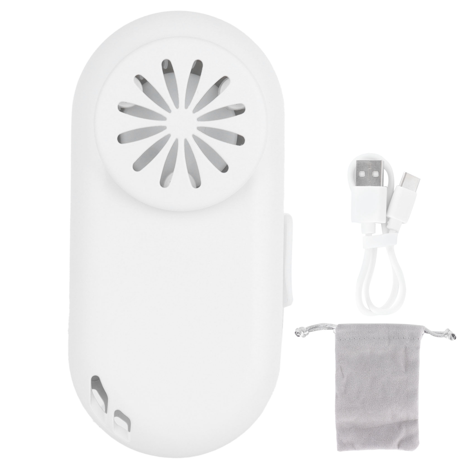 Mini-ventilator Mit Usb-anschluss, Leise Und Zum Befestigen Am Mund – Ideal Für Zuhause, Büro, Reisen Und Outdoor-aktivitäten. Weißes Sommergeschenk.