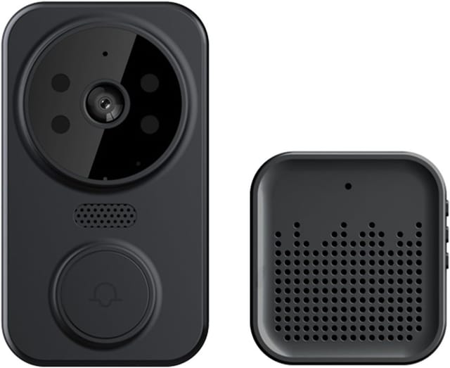 Intelligente Video-türklingel, Drahtlose Visuelle Türklingel Mit Fernbedienung, Wifi-kamera-gegensprechanlage, Sicherheits-türklingel Mit Bewegungserkennung, Schwarz