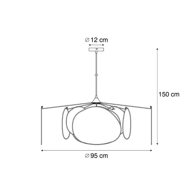 Qazqa Japandi Hanglamp Beige 95cm - Organica