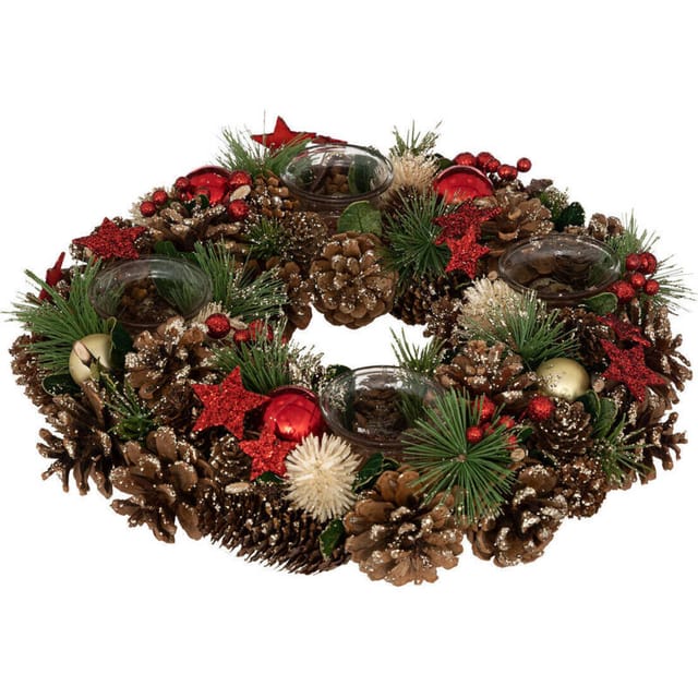 Adventskranz, Kerzenhalter Für 4 Kerzen, Ø 34 Cm