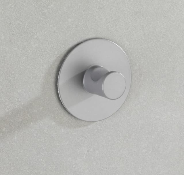 Wenko - Wand Haken Küche Bad Wc Savona Grau Selbstklebend Ø 5 Handtuch Halter - Grau