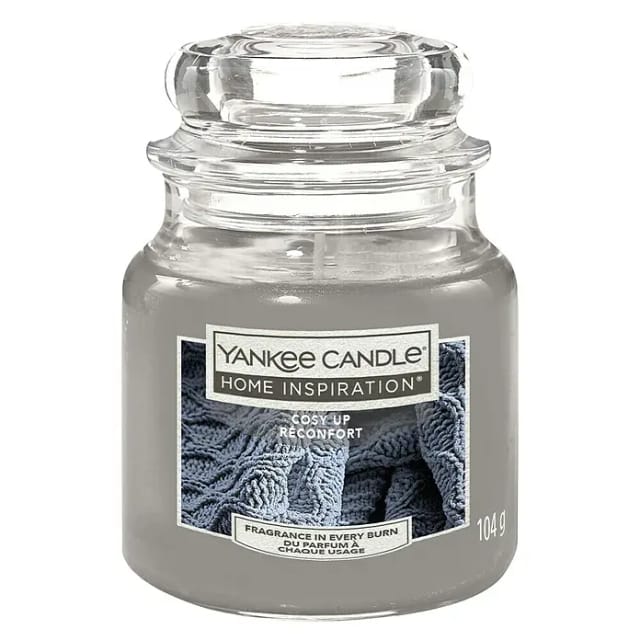 Yankee Candle Duftkerze Kleines Glas Cosy Up 104 G, Grau Duft Kerze Duftkerzen