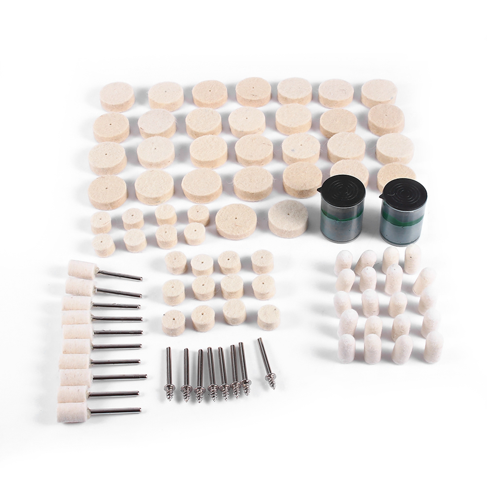 Set Mit 90 Weichen Filzschleifscheiben Zum Polieren Und Reinigen Von Rotationswerkzeugen.