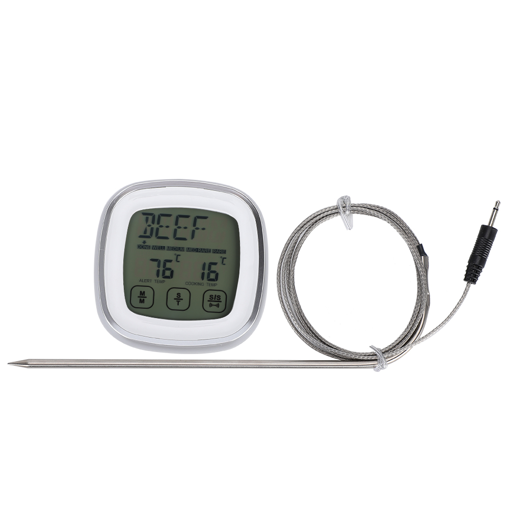 Kabelloses Elektronisches Digitales Touchscreen-lebensmittelthermometer Mit Timer Und Alarm Für Zuckerkochen Und Grillen