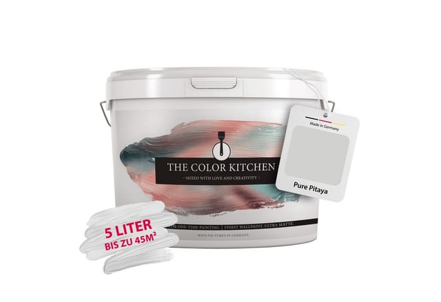 Wandfarbe Grau Matt The Color Kitchen Pure Pitaya Exklusive Innendispersion Hohe Farbintensität 5 Liter